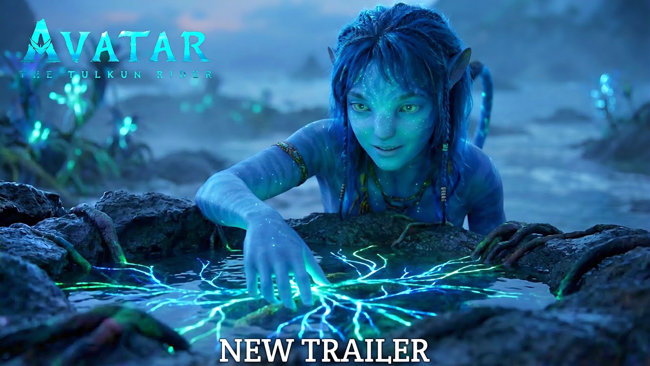 Avatar The Tulkun Rider new trailer - Kiri touching bioluminescent water