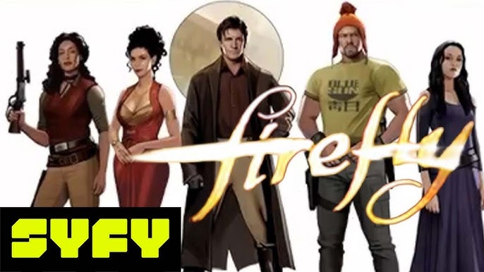 "Firefly reboot poster with Nathan Fillion, Gina Torres, and Alan Tudyk as the new crew members"