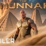 Anunnaki 2026 movie poster featuring Dwayne Johnson in desert with ancient pyramids
