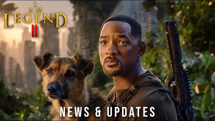 Will Smith as Robert Neville with his dog companion in I Am Legend 2 2026 concept trailer post-apocalyptic survival scene