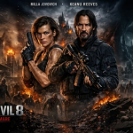 Resident Evil 8 The Final Nightmare 2026 official poster starring Milla Jovovich and Keanu Reeves