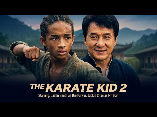 The Karate Kid 2 2026 movie poster with Jaden Smith and Jackie Chan