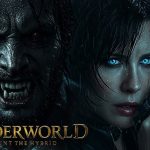 Selene holding a gun with two werewolves in the background - Underworld 6 Trailer