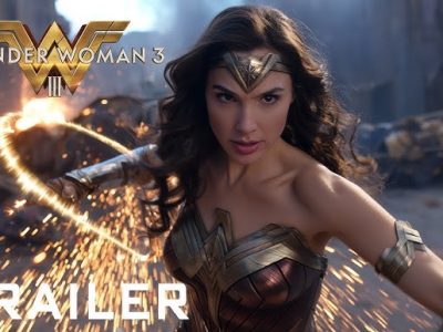 Wonder Woman 3 trailer - Gal Gadot as Wonder Woman swinging the Lasso of Truth with sparks
